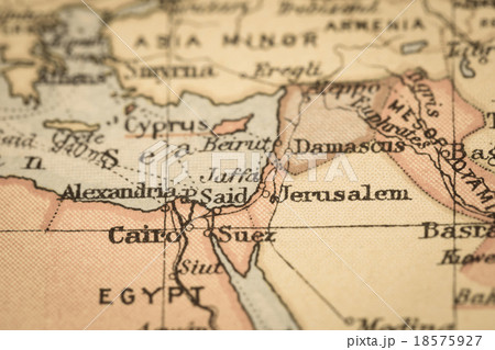 古地図　ヨルダン川西岸地区 18575927