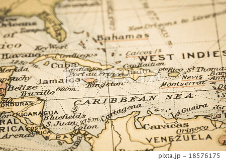 古地図 カリブ海の写真素材