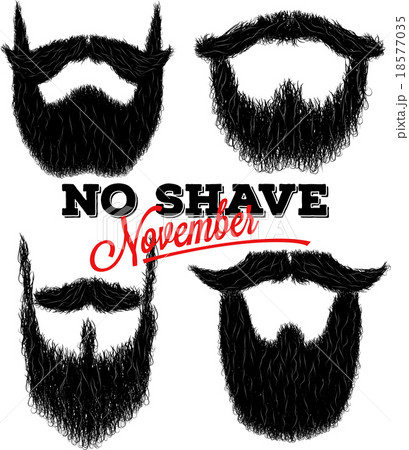 Set of curly hipster beards for No Shave November 18577035