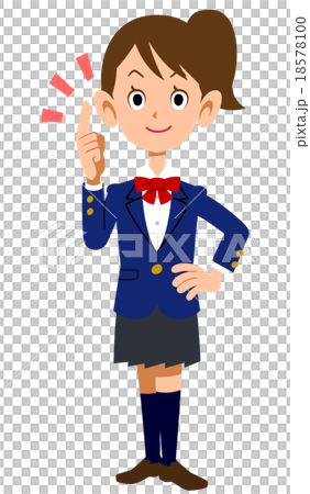 要点を解説する女子学生 要点を解説する女子学生 18578100