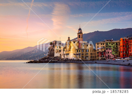 Beautiful Small Mediterranean Town at the sunrise Beautiful Small Mediterranean Town at the sunrise 18578285