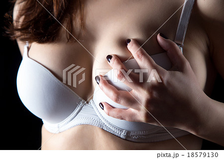 Young woman touching herself, no face 18579130
