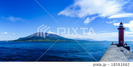 錦江湾_休日の桜島 錦江湾_休日の桜島 18581682