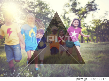 Summer Togetherness Friendship Triangle Copy Space Concept Summer Togetherness Friendship Triangle Copy Space Concept 18582517