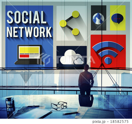 Social Network Global Communications Networking Concept Social Network Global Communications Networking Concept 18582575
