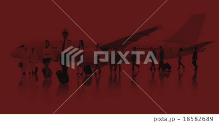 Business People Cabin Crew Transportation Airplane Concept 18582689