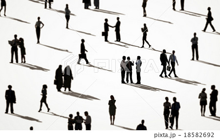 Business People Walking Commuter Rush Hour Concept 18582692