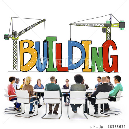 Building Business Strategy Stability Success Concept Building Business Strategy Stability Success Concept 18583635