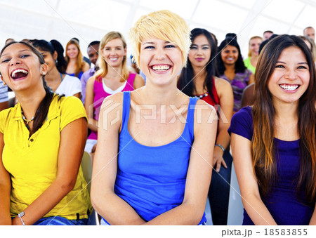Crowd Learning Celebrating Casual Diverse Ethnic Concept 18583855