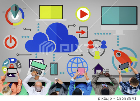 Cloud Computing Network Online Internet Storage Concept 18583941