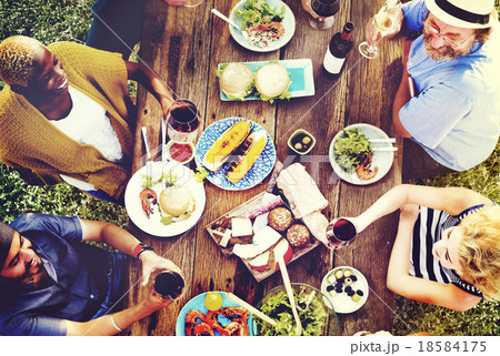 Friends Friendship Outdoor Dining People Concept Friends Friendship Outdoor Dining People Concept 18584175