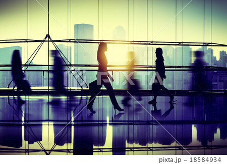 People Walking Commuter Hallway Shopping Concept 18584934