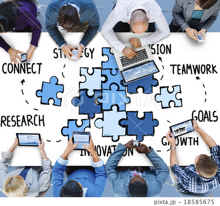 Teamwork Team Collaboration Connection Togetherness Unity Concep 18585675
