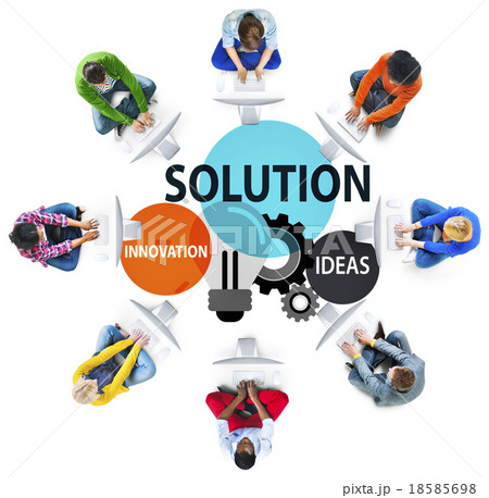 Solution Strategy Ideas Innovation Creativity Concept Solution Strategy Ideas Innovation Creativity Concept 18585698