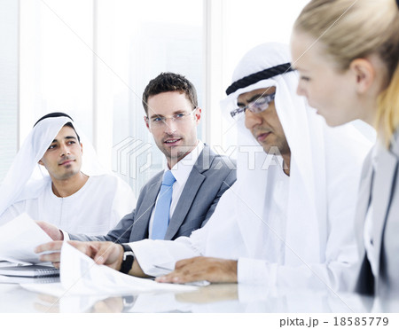 International Global Business Discussion Partnership Concept 18585779