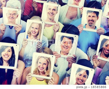 People Digital Tablet Social Media Networking Communication Conc People Digital Tablet Social Media Networking Communication Conc 18585866