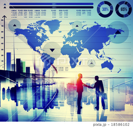 Global Business Graph Growth World Map Concept Global Business Graph Growth World Map Concept 18586102