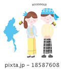 Myanmar AEC People Set in traditional costume 18587608