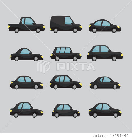 Set of cartoon cars design 18591444