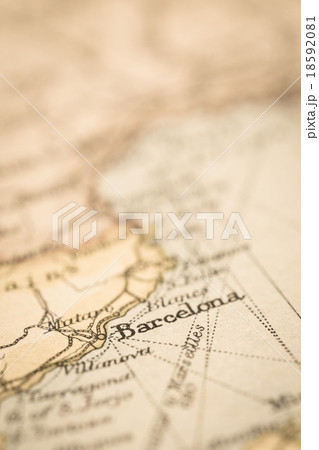 古地図 スペイン・バルセロナ 古地図 スペイン・バルセロナ 18592081