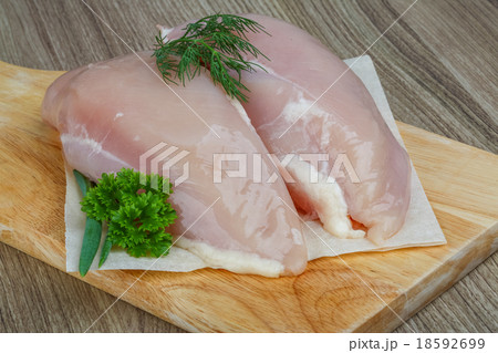 Raw chicken breast 18592699
