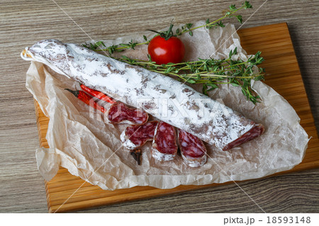 Spanish sausages- fuet 18593148