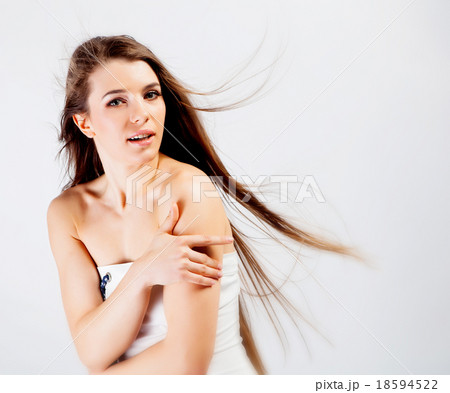 Brunette long hair girl Brunette long hair girl 18594522