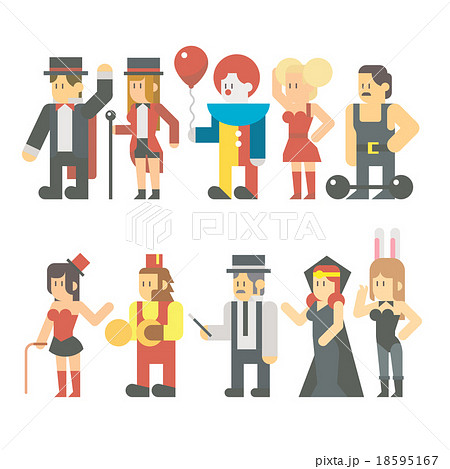 Flat design of circus show set 18595167