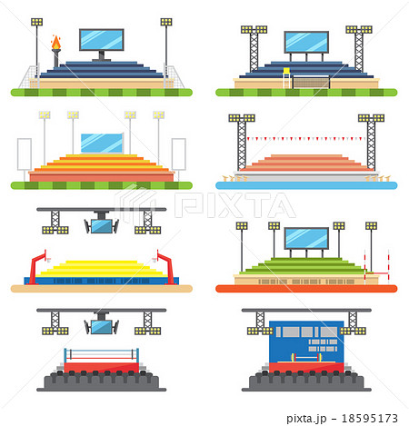 Sport stadium and stage set 18595173