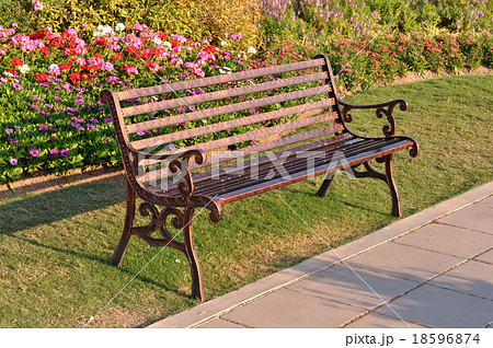 The garden chair in evening light 18596874