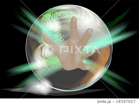 crystal ball with hand 18597027