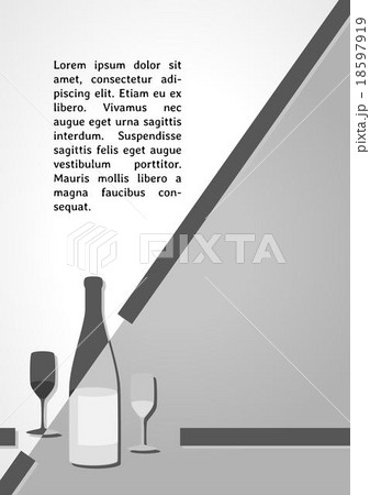 gray bottle with glasses dark infographics gray bottle with glasses dark infographics 18597919
