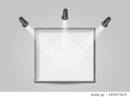 three lights and silver frame 18597924