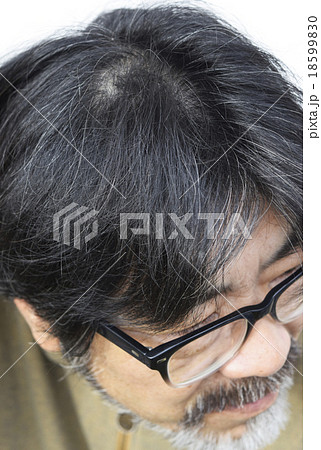 60代男性の髪の毛の写真素材