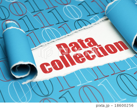 Data concept: red text Data Collection under the 18600256
