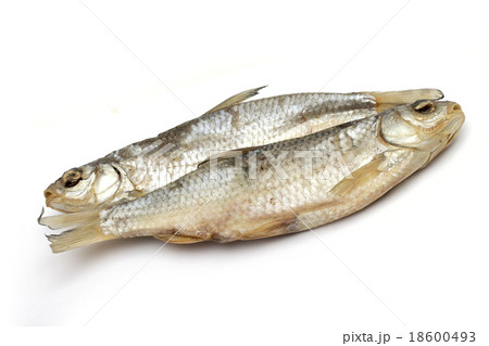 dried fish on the white background 18600493