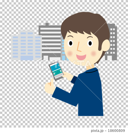 スマートフォンを操作するビジネスマン 18600809