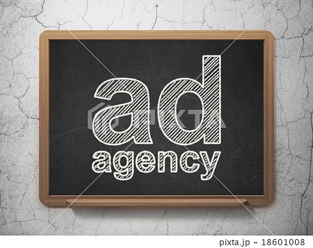 Advertising concept: Ad Agency on chalkboard Advertising concept: Ad Agency on chalkboard 18601008