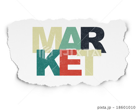 Advertising concept: Market on Torn Paper 18601010