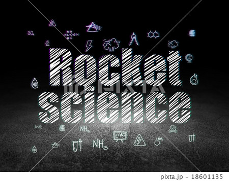 Science concept: Rocket Science in grunge dark 18601135