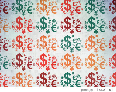 News concept: Finance Symbol icons on Digital 18601161