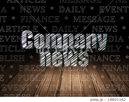 News concept: Company News in grunge dark room 18601162