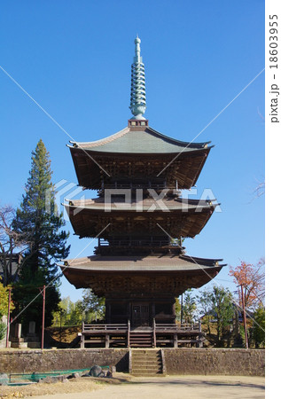 芝山仁王尊　三重塔 18603955