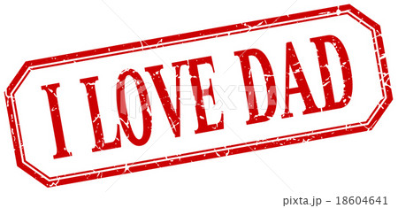 i love dad square red grunge vintage label i love dad square red grunge vintage label 18604641