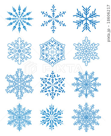 vector 12 snowflakes vector 12 snowflakes 18606217