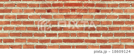 Red, Brown brick wall texture panorama 18609124