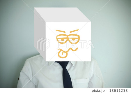 businessman emotion covering his face 18611258