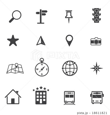 Map, Navigation and Location Icons set Map, Navigation and Location Icons set 18611821