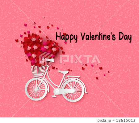 Greeting card with bike and air balloons  18615013