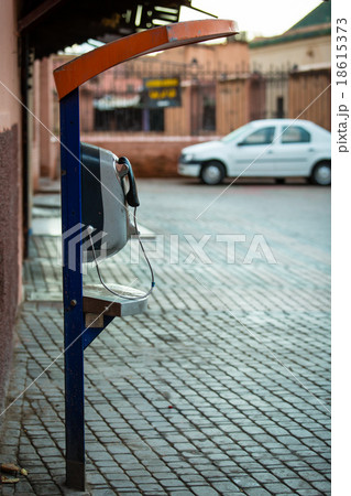 Payphone on the street in Marrakech 18615373